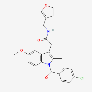 2-[1-(4-CHLOROBENZOYL)-5-METHOXY-2-METHYL-1H-INDOL-3-YL]-N-[(FURAN-3-YL)METHYL]ACETAMIDE