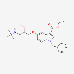 ethyl 1-benzyl-5-[3-(tert-butylamino)-2-hydroxypropoxy]-2-methyl-1H-indole-3-carboxylate