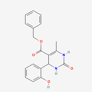 molecular formula C19H18N2O4 B3998618 benzyl 4-(2-hydroxyphenyl)-6-methyl-2-oxo-1,2,3,4-tetrahydro-5-pyrimidinecarboxylate 