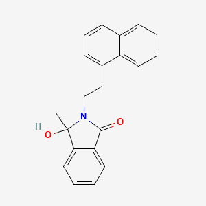 molecular formula C21H19NO2 B3998655 3-Hydroxy-3-methyl-2-(2-naphthalen-1-ylethyl)isoindol-1-one 