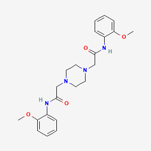 2-[4-[2-(2-methoxyanilino)-2-oxoethyl]piperazin-1-yl]-N-(2-methoxyphenyl)acetamide