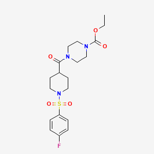 Ethyl 4-({1-[(4-fluorophenyl)sulfonyl]piperidin-4-yl}carbonyl)piperazine-1-carboxylate