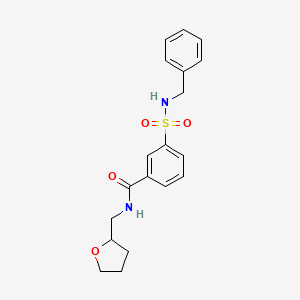 molecular formula C19H22N2O4S B3998672 3-(benzylsulfamoyl)-N-(oxolan-2-ylmethyl)benzamide 