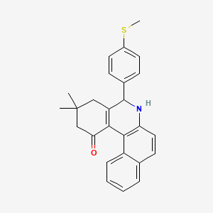 molecular formula C26H25NOS B3998694 3,3-dimethyl-5-[4-(methylsulfanyl)phenyl]-3,4,5,6-tetrahydrobenzo[a]phenanthridin-1(2H)-one 