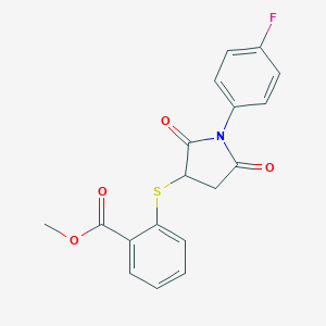 Methyl2-{[1-(4-fluorophenyl)-2,5-dioxo-3-pyrrolidinyl]thio}benzoate