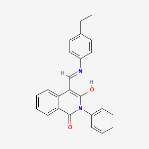 (4E)-4-{[(4-Ethylphenyl)amino]methylidene}-2-phenyl-1,2,3,4-tetrahydroisoquinoline-1,3-dione