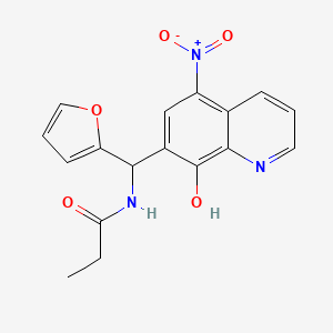 N-[2-furyl(8-hydroxy-5-nitro-7-quinolinyl)methyl]propanamide