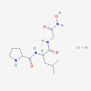 molecular formula C13H25ClN4O4 B039988 Pro-Leu-Gly hydroxamate hydrochloride CAS No. 120928-08-7