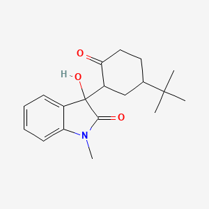 molecular formula C19H25NO3 B3998800 3-(5-tert-butyl-2-oxocyclohexyl)-3-hydroxy-1-methyl-1,3-dihydro-2H-indol-2-one 