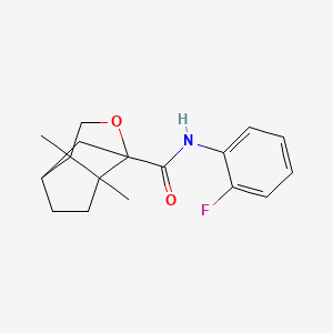 N-(2-fluorophenyl)-6,7-dimethyl-4-oxatricyclo[4.3.0.03,7]nonane-3-carboxamide