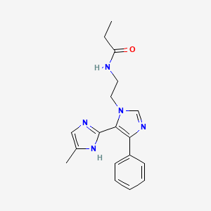 N-[2-(4-methyl-5'-phenyl-1H,3'H-2,4'-biimidazol-3'-yl)ethyl]propanamide