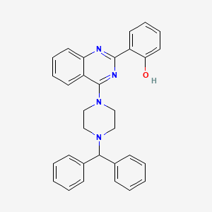 molecular formula C31H28N4O B3998877 2-{4-[4-(diphenylmethyl)-1-piperazinyl]-2-quinazolinyl}phenol 