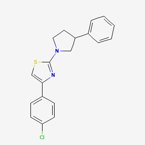 4-(4-Chlorophenyl)-2-(3-phenylpyrrolidin-1-yl)-1,3-thiazole