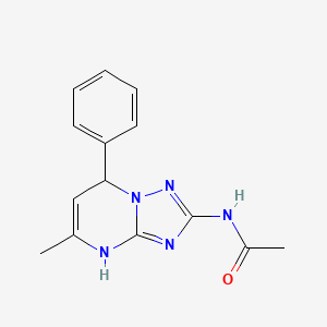 molecular formula C14H15N5O B3998920 N-(5-methyl-7-phenyl-4,7-dihydro[1,2,4]triazolo[1,5-a]pyrimidin-2-yl)acetamide 