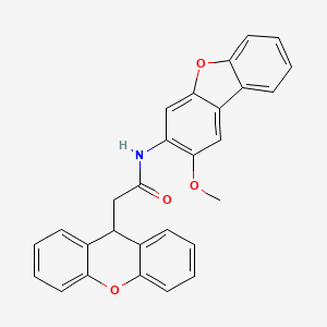 molecular formula C28H21NO4 B3998926 N-(2-methoxydibenzo[b,d]furan-3-yl)-2-(9H-xanthen-9-yl)acetamide 