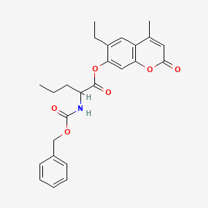 6-ethyl-4-methyl-2-oxo-2H-chromen-7-yl 2-{[(benzyloxy)carbonyl]amino}pentanoate