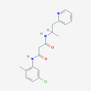 N-(5-chloro-2-methylphenyl)-N'-(1-methyl-2-pyridin-2-ylethyl)malonamide