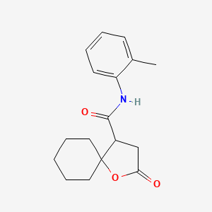 molecular formula C17H21NO3 B3998969 N-(2-methylphenyl)-2-oxo-1-oxaspiro[4.5]decane-4-carboxamide 