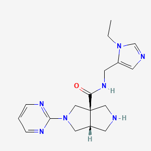 (3aR,6aR)-N-[(3-ethylimidazol-4-yl)methyl]-5-pyrimidin-2-yl-1,2,3,4,6,6a-hexahydropyrrolo[3,4-c]pyrrole-3a-carboxamide