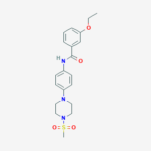 molecular formula C20H25N3O4S B399898 3-ethoxy-N-{4-[4-(methylsulfonyl)piperazin-1-yl]phenyl}benzamide 
