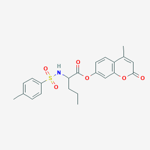 4-methyl-2-oxo-2H-chromen-7-yl N-[(4-methylphenyl)sulfonyl]norvalinate