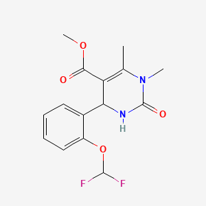 5-Pyrimidinecarboxylic acid, 1,2,3,4-tetrahydro-4-(2-(difluoromethoxy)phenyl)-1,6-dimethyl-2-oxo-, methyl ester