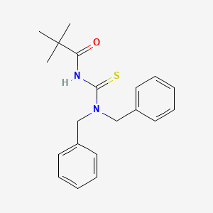 molecular formula C20H24N2OS B3999048 N-(dibenzylcarbamothioyl)-2,2-dimethylpropanamide 