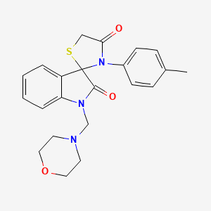 3-(4-Methylphenyl)-1'-(morpholin-4-ylmethyl)spiro[1,3-thiazolidine-2,3'-indole]-2',4-dione