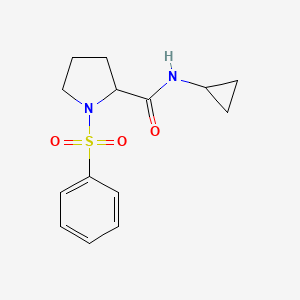 1-(benzenesulfonyl)-N-cyclopropylpyrrolidine-2-carboxamide