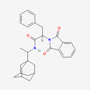 molecular formula C29H32N2O3 B3999065 N-[1-(1-adamantyl)ethyl]-2-(1,3-dioxo-1,3-dihydro-2H-isoindol-2-yl)-3-phenylpropanamide 