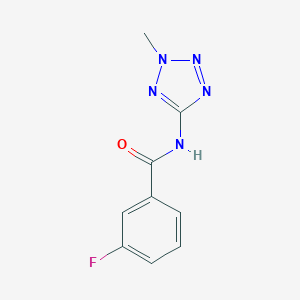 molecular formula C9H8FN5O B399907 3-fluoro-N-(2-methyltetrazol-5-yl)benzamide CAS No. 679803-47-5