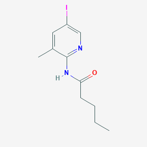 molecular formula C11H15IN2O B399908 N-(5-iodo-3-methylpyridin-2-yl)pentanamide 