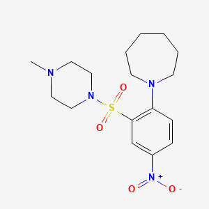 1-{2-[(4-methyl-1-piperazinyl)sulfonyl]-4-nitrophenyl}azepane