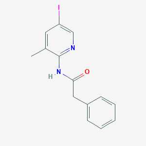 molecular formula C14H13IN2O B399911 N-(5-iodo-3-methyl-2-pyridinyl)-2-phenylacetamide 