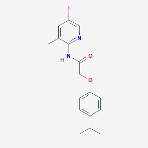 molecular formula C17H19IN2O2 B399912 N-(5-iodo-3-methyl-2-pyridinyl)-2-(4-isopropylphenoxy)acetamide 
