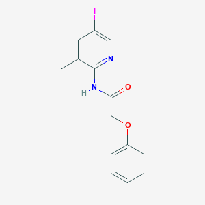 molecular formula C14H13IN2O2 B399915 N-(5-iodo-3-methylpyridin-2-yl)-2-phenoxyacetamide 