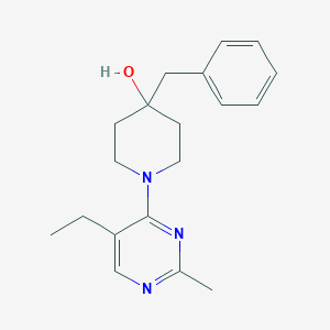 molecular formula C19H25N3O B3999174 4-benzyl-1-(5-ethyl-2-methylpyrimidin-4-yl)piperidin-4-ol 