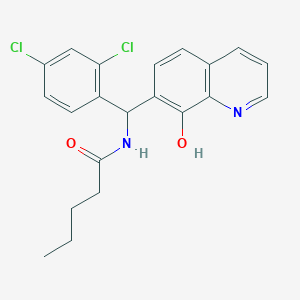 N-[(2,4-dichlorophenyl)(8-hydroxy-7-quinolinyl)methyl]pentanamide