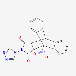 1-nitro-17-(1,2,4-triazol-4-yl)-17-azapentacyclo[6.6.5.02,7.09,14.015,19]nonadeca-2,4,6,9,11,13-hexaene-16,18-dione