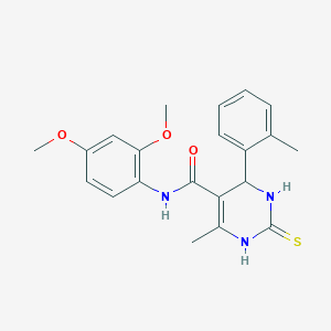 N-(2,4-Dimethoxyphenyl)-6-methyl-4-(2-methylphenyl)-2-sulfanylidene-1,2,3,4-tetrahydropyrimidine-5-carboxamide