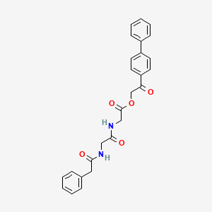 2-(biphenyl-4-yl)-2-oxoethyl N-(phenylacetyl)glycylglycinate