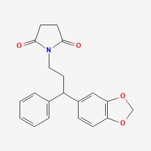 1-[3-(1,3-benzodioxol-5-yl)-3-phenylpropyl]-2,5-pyrrolidinedione