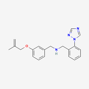 1-{3-[(2-methylprop-2-en-1-yl)oxy]phenyl}-N-[2-(1H-1,2,4-triazol-1-yl)benzyl]methanamine