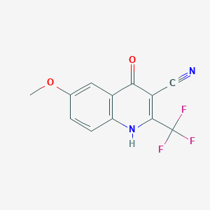 molecular formula C12H7F3N2O2 B399925 4-Hydroxy-6-methoxy-2-(trifluoromethyl)quinoline-3-carbonitrile CAS No. 339349-05-2