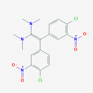 molecular formula C18H18Cl2N4O4 B399926 2,2-bis(4-chloro-3-nitrophenyl)-1-N,1-N,1-N',1-N'-tetramethylethene-1,1-diamine 