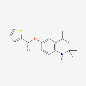 2,2,4-Trimethyl-1,2,3,4-tetrahydroquinolin-6-yl thiophene-2-carboxylate