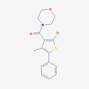 molecular formula C16H16BrNO2S B399930 4-[(2-Bromo-4-methyl-5-phenyl-3-thienyl)carbonyl]morpholine 
