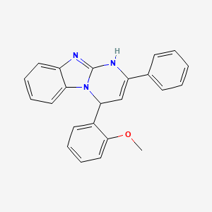 molecular formula C23H19N3O B3999318 4-(2-methoxyphenyl)-2-phenyl-1,4-dihydropyrimido[1,2-a]benzimidazole 