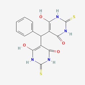 6-HYDROXY-5-[(6-HYDROXY-4-OXO-2-SULFANYLIDENE-1,2,3,4-TETRAHYDROPYRIMIDIN-5-YL)(PHENYL)METHYL]-2-SULFANYLIDENE-1,2,3,4-TETRAHYDROPYRIMIDIN-4-ONE