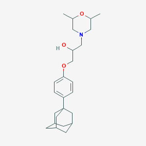 molecular formula C25H37NO3 B3999338 1-[4-(1-adamantyl)phenoxy]-3-(2,6-dimethyl-4-morpholinyl)-2-propanol 